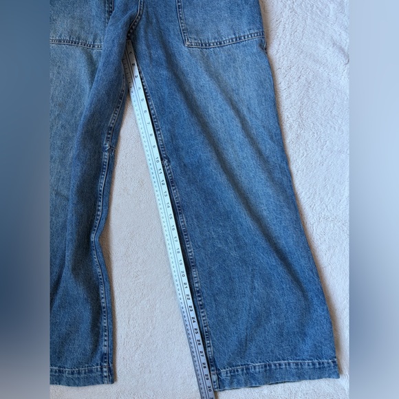 Free People We The Free Fields of Flowers Denim Overalls Women Size Small - Picture 8 of 12